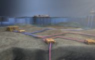 海底可燃气开采三维动画制作